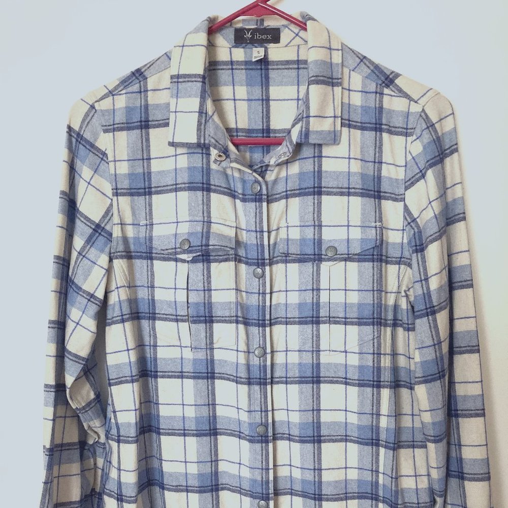 Ibex Taos Wool Plaid Snap Down Long Sleeve